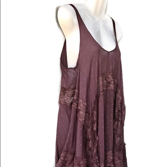 Free People She Swings Burgundy A-Line Dress, XS - Picture 4 of 8